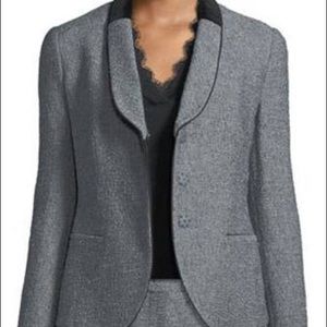 Never Worn Emporio Armani Grey Jacket with Black Suede Detail!